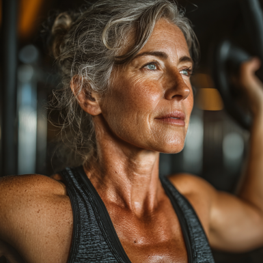 Щаслива пара літніх людей після тренування